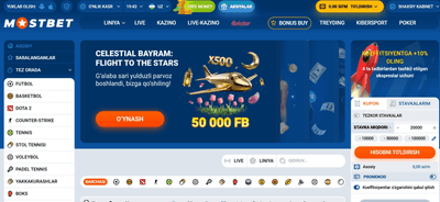 Mostbet uz: O‘zbekistonda sportga garov tikish va onlayn qimorxona
